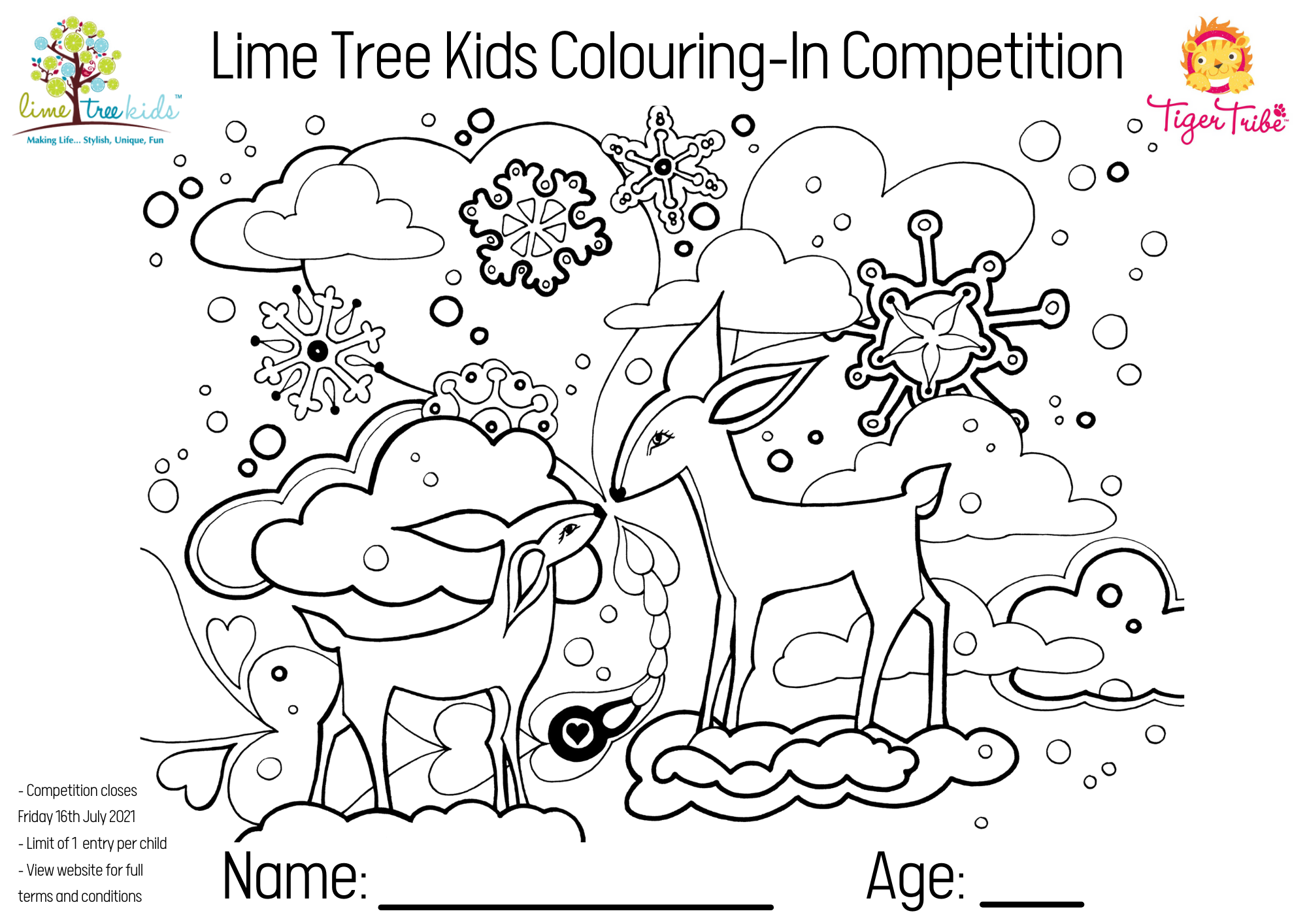 School Holidays Colouring In Competition